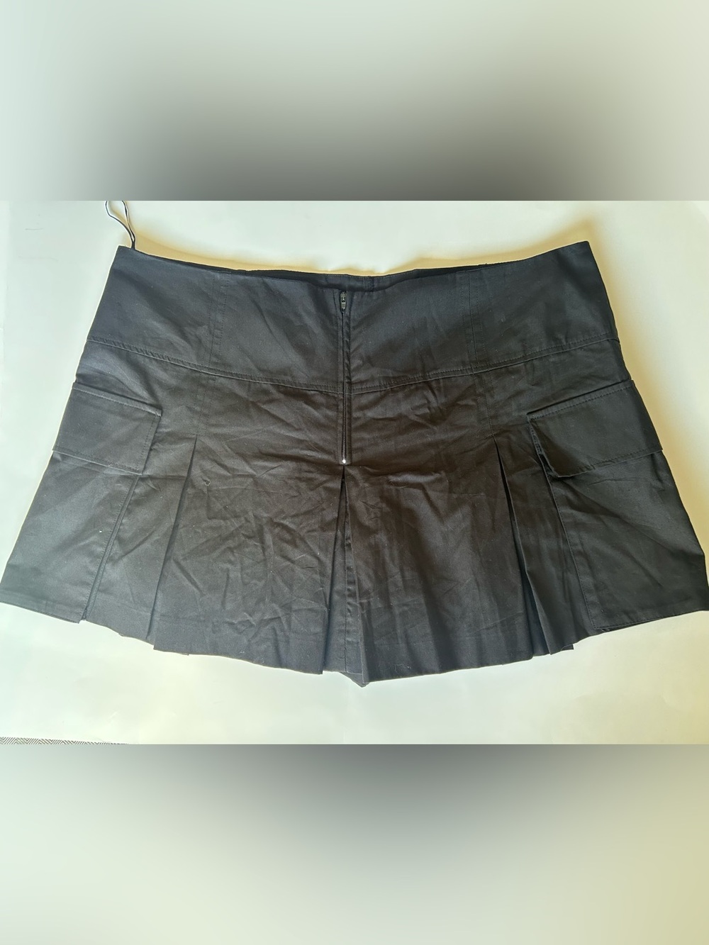 NEW Black Pleated Mini Skort Shorts - Picture 5 of 7